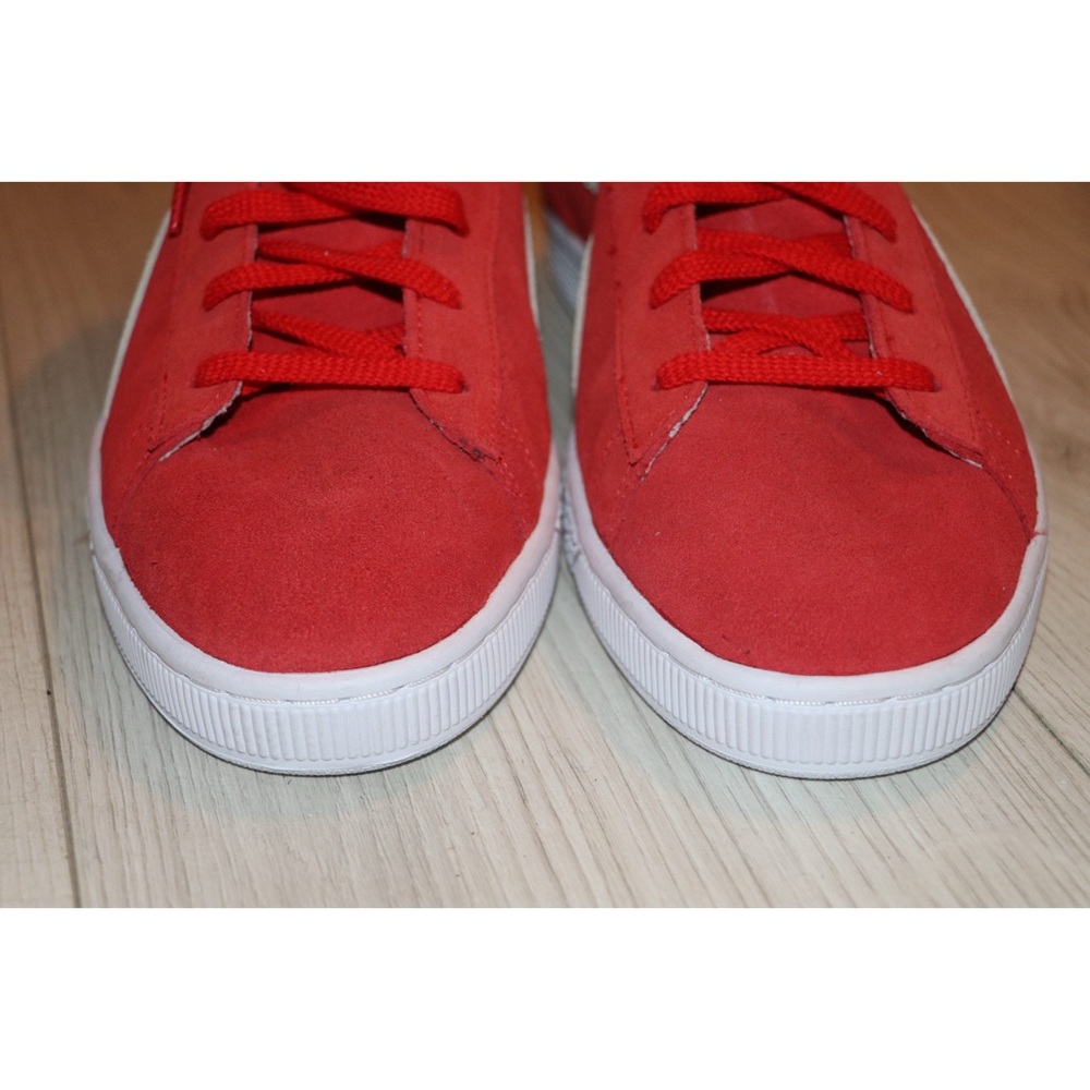 PUMA Classic Suede Red Midtop Sneakers - Picture 5 of 13